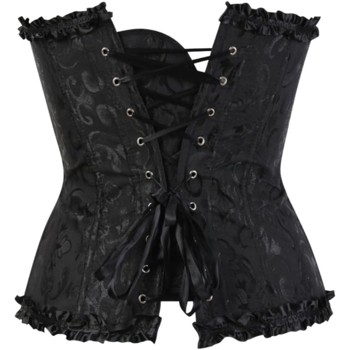 Чорне корсетне мереживо для повних грудей: мереживний корсет XXL для вечірньої сукні та повсякденного носіння