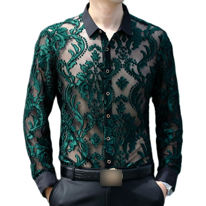 Прозора сітчаста накидка для чоловіків та жінок, сексуальна, коротка, для нічного клубу, мереживна накидка (XS, Cs24)