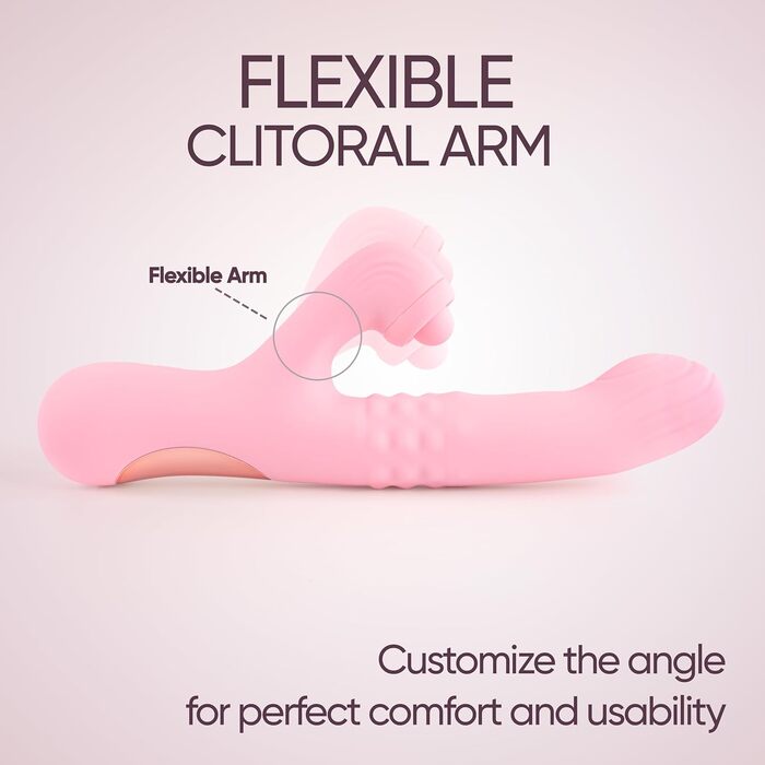 Вібратор для тіла SE LOVE Rabbit ComePlay, рожевий - подвійна стимуляція, перламутрові кульки