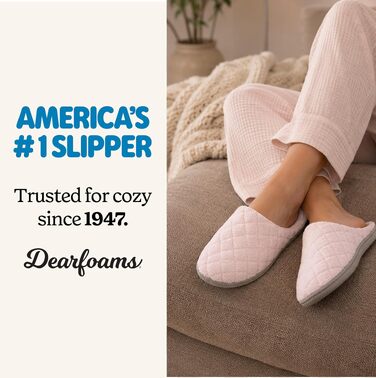 Жіночі домашні капці-клоги Dearfoams Leslie Terry з ефектом пам'яті (Memory Foam), Fresh Pink, розмір 42.5/44 EU (широка колодка)