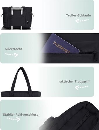 Жіноча сумка-шопер Wandering Nature 2-в-1: об'ємна сумка Tote Bag з відділенням для ноутбука 15.6
