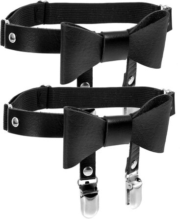 Кліп для шкарпеток Minkissy: регульований пояс для ніг, стрічка для штанів, металевий кільцевий ремінь, чорний (2 шт.)