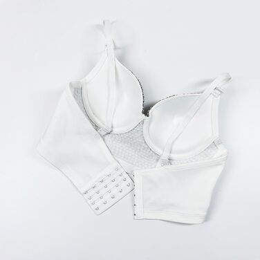 Жіночий корсет-бюстгальтер Woboren, топ на тонких бретелях, кроп-топ, корсаж, білий, розмір M