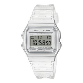 Цифровий унісекс годинник Casio Collection у прозорому корпусі