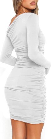 Жіноче облягаюче плаття ELFIN з довгим рукавом, міні, біле, S