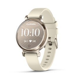 Жіночий смарт-годинник Garmin Lily 2 Cream Gold: сенсорний дисплей 2,54 см, моніторинг здоров'я та фітнесу, смарт-сповіщення, до 5 днів автономної роботи