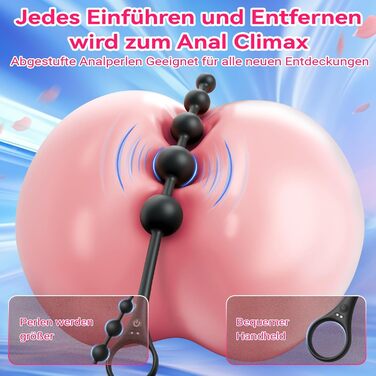 Анальні кульки для пар, анальний плагін, вібратор для ануса, стимуляція простати, кільце для пеніса, іграшки для геїв, керування через додаток