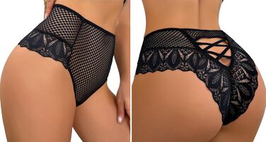 Слідки жіночі, 5 шт., безшовні, мереживні, сексуальні, чорні, розмір M