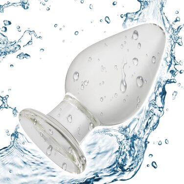 Анальний розширювач-пробка з кришталю та силікону 4 см для пар – стимулююча іграшка для секс-ігор