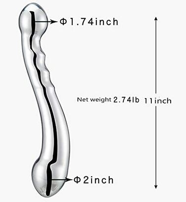 Анальний плаг Doppelkopf з металу, стимулятор G-точки, для чоловіків та жінок, 680г, 1 шт.