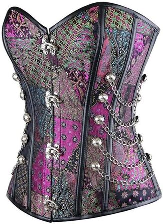 Жіноче корсетне бюстье - стимпанк корсет, сексуальна спідня білизна, корсаж, ліловий корсет, корсети та бюстгальтери, зменшення талії, сталеві кістки, готичний корсет, модель S