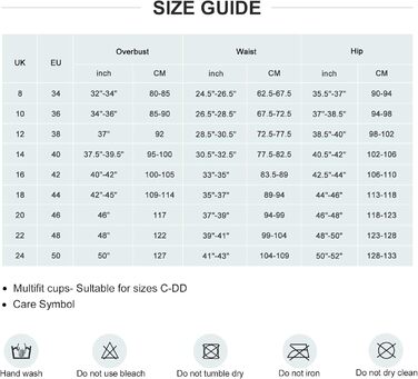 Купальник жіночий Badeanzug з високою талією, push-up, V-подібний виріз, рюші, моделює фігуру, великі розміри 42 NB