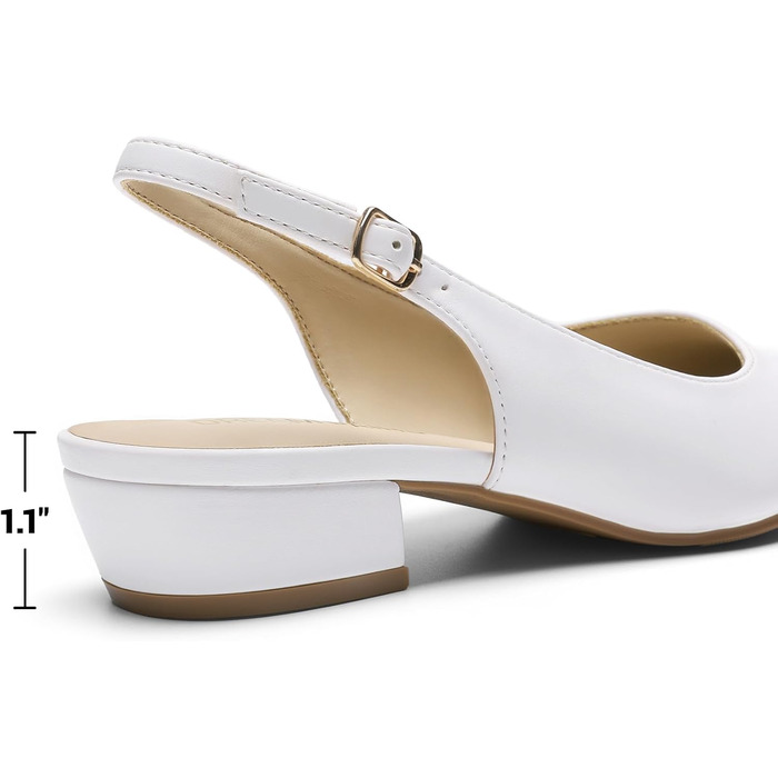 Жіночі туфлі-човники DREAM PAIRS із закритим носком, білі, розмір 43 EU