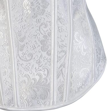 Корсет для жінок Grebrafan з квітковим принтом, повний бюст, корсет, ретро, білий (28-30)