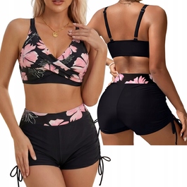 Роздільний купальник з еластичними шортами, Plus Size, M12 L 40