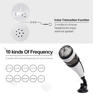 Електричний мастурбатор для чоловіків з 5 телескопічними функціями та 10 режимами вібрації. Автоматичний мастурбатор для чоловіків - секс-іграшка