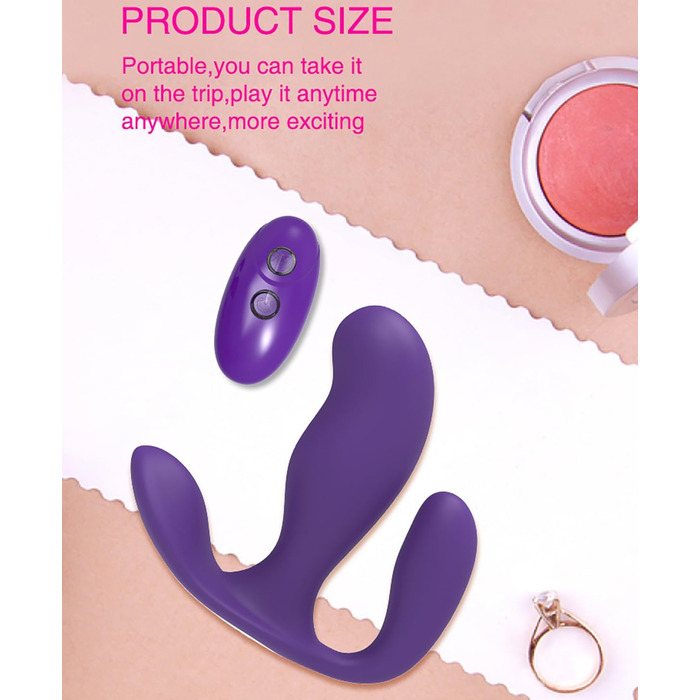 Вібратор-стимулятор для жінок 3-в-1 з 7 режимами та пультом керування, JFRong. Для клітора, G-точки та анусу. Масажер простати, тихий, для пар.