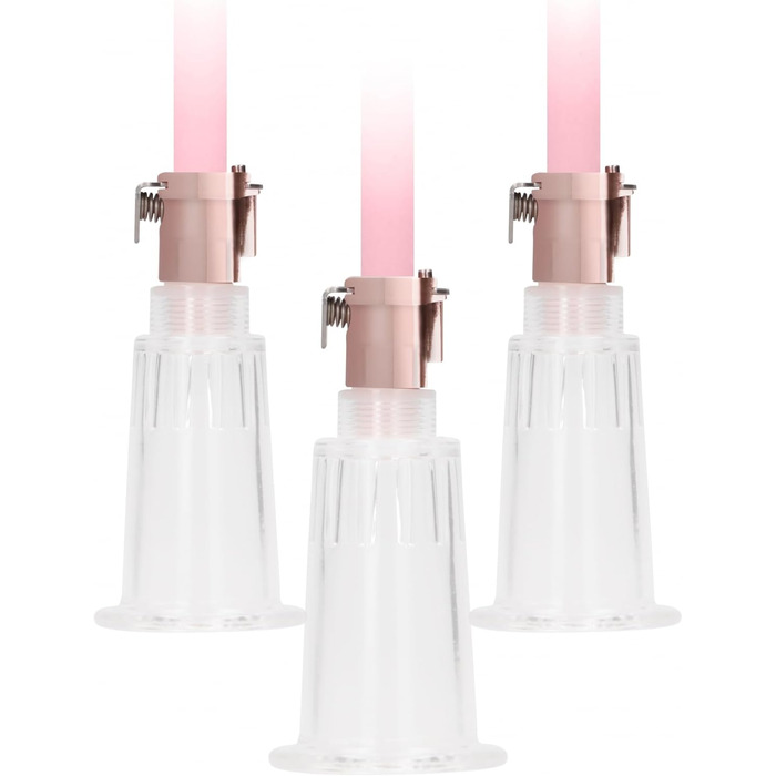 Набір для відсмоктування молока SHOTS PMP024ROS Klitoris & Nippelpumpenset, середній - Рожеве золото