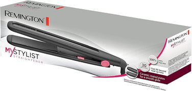 Випрямляч для волосся Remington My Stylist S1A100 з керамічним покриттям, чорно-рожевий