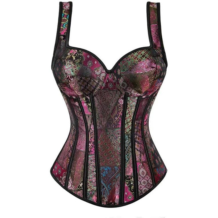 Корсет для жінок YLCYDLYU Jacquard з відкритими плечима, великий розмір, корсет-топ, корсет-бюстгальтер, стимпанк, шнуровка, кістки, білий XXL