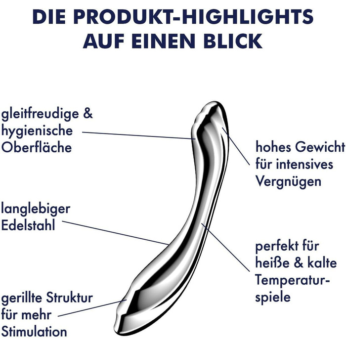 Satisfyer Pure Gravity 2: сталевий вібратор для жінок | Інтимна іграшка з хвилястою структурою | Ергономічний дизайн | Зміна температури (теплий/холодний) | Інструменти для жіночого здоров'я