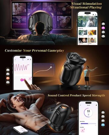 Електричний мастурбатор JFRong з 10 режимами вібрації - стимулятор пеніса для чоловіків (червоний)