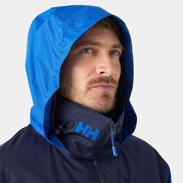 Чоловіча утеплена куртка-мідлейєр Helly Hansen Midlayer Crew Jacket 2.0 з капюшоном, водонепроникна outdoor куртка (L, Kobalt 2.0)
