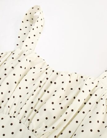 Сукня жіноча Bee Poque в горошок, коктейльна, колір абрикосовий, розмір XL