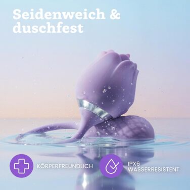 Вібратор-аналізатор Rosen від Oliver James - 10 режимів, водонепроникний, USB-зарядка (фіалковий)