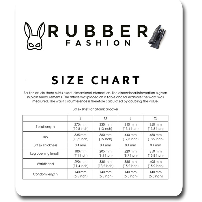 Латексний сліп з пеніс-карманом Rubberfashion - сексуальна латексна спідниця для чоловіків (M, чорний, 0.4 мм)