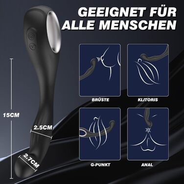 Вібратор анал для чоловіків та жінок з 10 режимами, комплект для сексуальних ігор, стимуляція простати