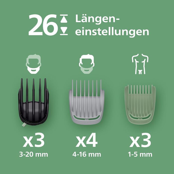 Тример Philips Multigroom 7000 MG7962/30 19-в-1 для обличчя, волосся та тіла, з самозатовчуваними лезами та 26 налаштуваннями довжини (0,5-20 мм)