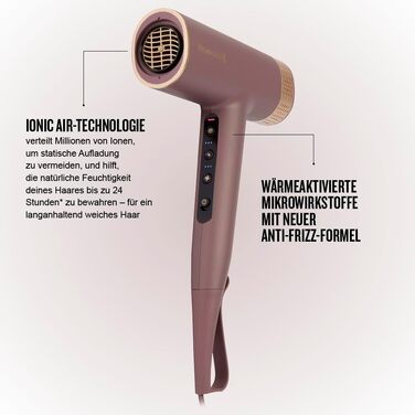 Фен для волосся Remington AIRvive EC8930 з безщітковим цифровим двигуном, іонною технологією та анти-фриз ефектом, 12 рівнів налаштувань, дифузор та насадка для стайлінгу