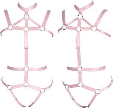 Жіночий комплект корсет, стрінги та ремінь для карнавалу, фотосесій та танців. Стиль: панк, готика, рожевий