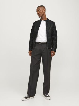 Чоловіча куртка з екошкіри Jack & Jones, чорна, розмір XL