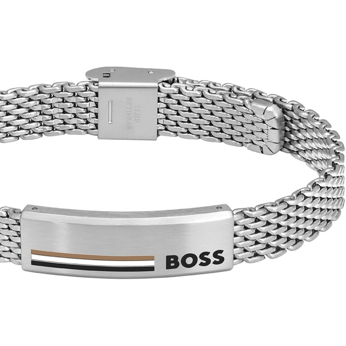 Чоловічий браслет BOSS Mesh із нержавіючої сталі, колекція ALEN, сріблястий