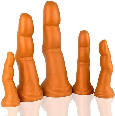 Анальний секс-іграшка SMGKB Silikon Riesendildo Fingerform Dildo (Золотий XL)