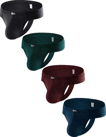 Танга чоловічі iKingky, 4 шт. у пакунку, низька талія, сексуальний дизайн, Brazilian