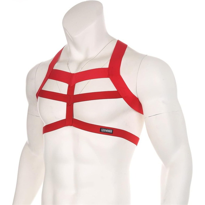 Сексуальний чоловічий комплект для сну: пояс для грудей, стрінги, шкарпетки, гольфи, труси, танга, низька талія, для геїв, мереживні шкарпетки, гольфи, колготки. Розмір універсальний (червоний, універсальний розмір)