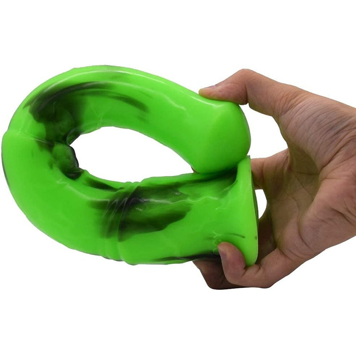 Аналдильт для чоловіків та жінок Roluck 27 см, стимулятор G-точки, масажер простати (зелений + чорний)