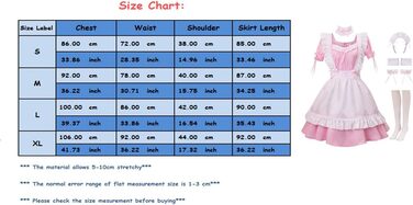 Костюм горничної MaxToonrain: Французьке плаття в стилі аніме Лоліта, костюм для жінок та дівчат, розмір XL, колір B-rosa