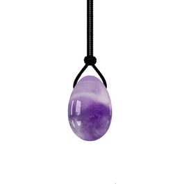 Яспір Рожевий Кварц, Нефрит, Аметист - Яспір Яйця для Вагінального Масажу та Кегель-вправ, Набір (M, S)