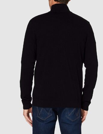 Чоловічий в'язаний кардиган на блискавці SELECTED HOMME, чорний, розмір XXL