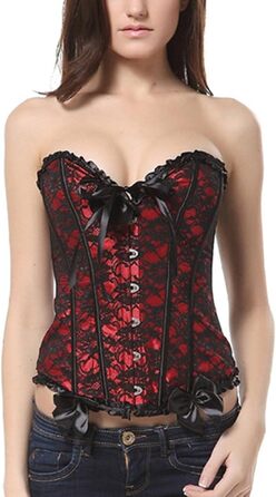 Корсет для жінок, модель Body Shaper, для корекції талії, під бюст, трендівський корсет для свят (червоний, XL)