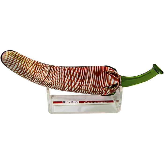 Glasdildo Glass Vibrations - Червоний Перець