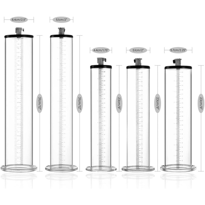 Професійна чоловіча вакуумна помпа для збільшення статевого члена з 5 розмірами силіконового шланга та набором для тренування