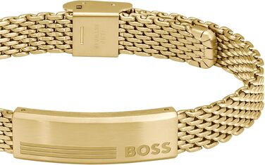 Чоловічий браслет BOSS Jewelry Mesh з нержавіючої сталі, колекція ALEN, золотого кольору