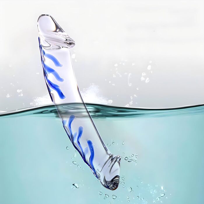 Секс-іграшка XoticPlay: дildo зі скла, анальний плагін з G-точкою, 28 см