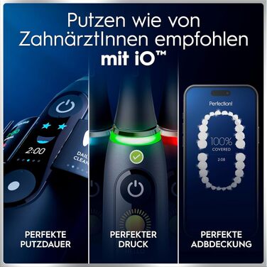 Електрична зубна щітка Oral-B iO Series 6 Black Lava: 5 режимів очищення, 3 насадки та дорожній футляр