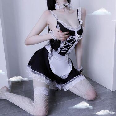 Костюм для рольових ігор: сукня покоївки/дівочки в стилі аніме Lolita, сексуальний костюм для косплею, вечірки, сцени, преміум-якість